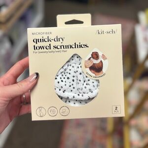 Micro Dot Towel Scrunchie 2 Pack
